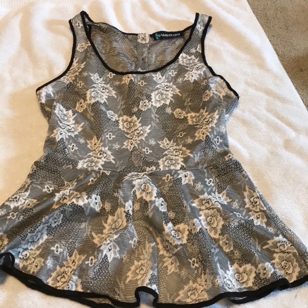 Beautiful lace peplum blouse